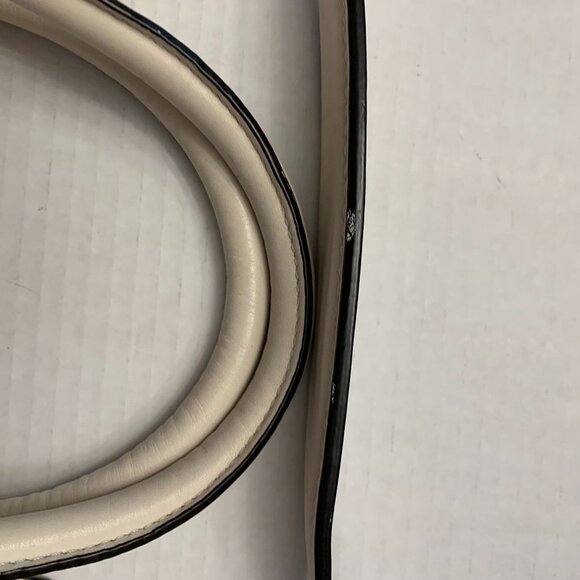 Coach Ivory  Leather Handbag Handles & shoulder strap Dual sides  12L x 8Hx 4.5W - Picture 6 of 16